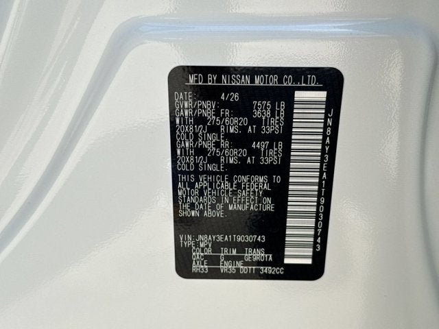 2026 Nissan Armada Platinum