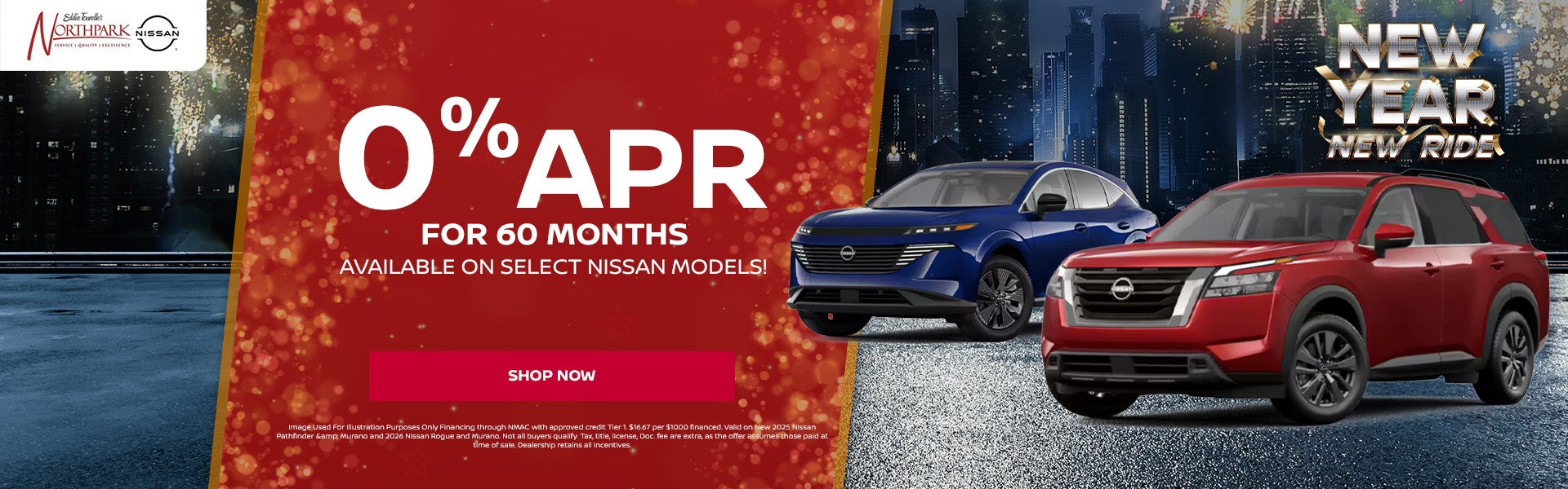 0% APR on 2025 Murano and Pathfinder