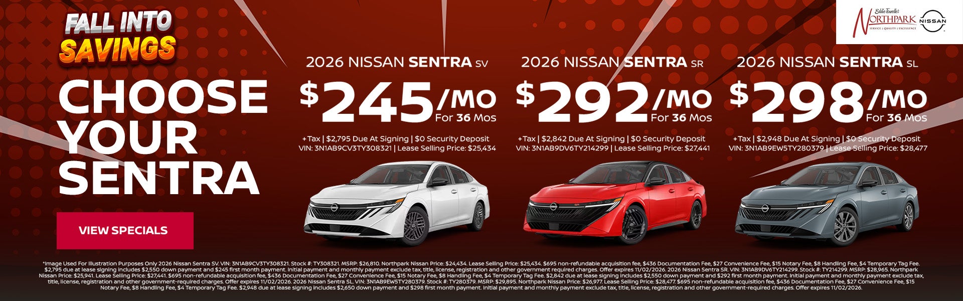 Choose Your Sentra!